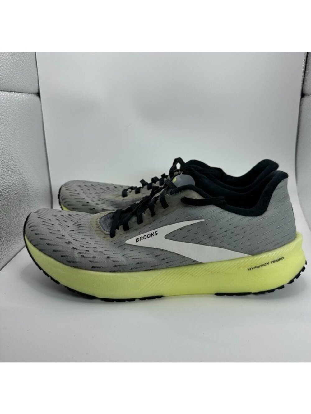 Brooks Hyperion Tempo Shoes Mens Size 10 Gray Yellow Running Cushioned - Picture 6 of 11
